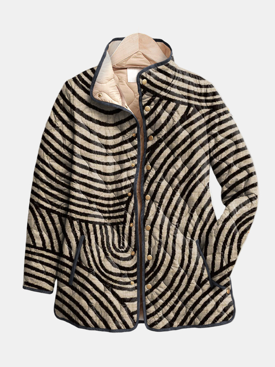 Clarissa – Quilted Animal Print Jacket
