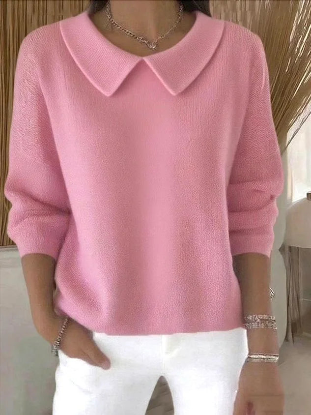 Imogene – Peter Pan Collar Long Sleeve Top