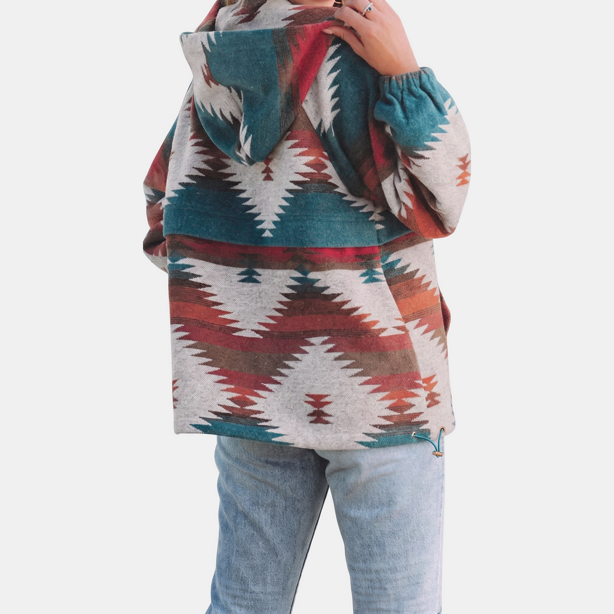 Margarita – Aztec Print Quarter-Zip Hoodie