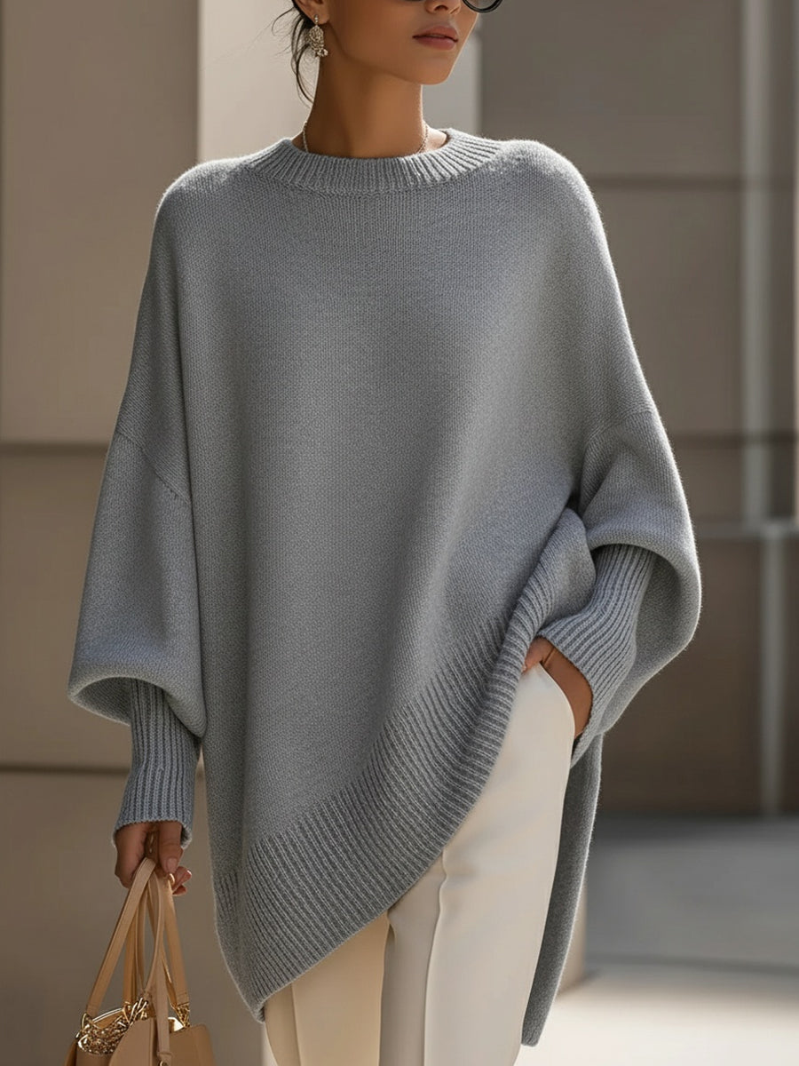 Harriet – Oversized Asymmetric Knit Sweater