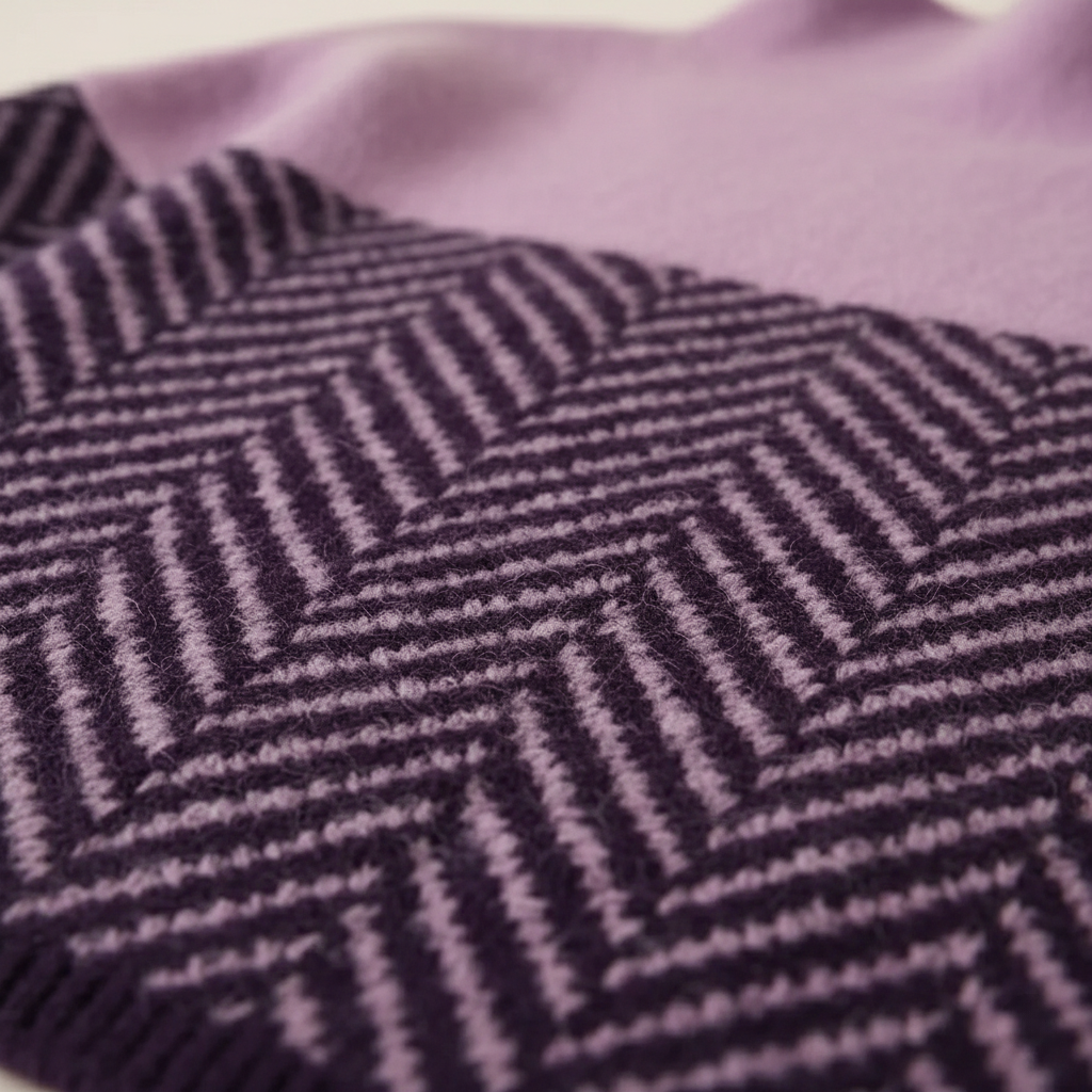 Jeanne – Herringbone Turtleneck Knit Sweater