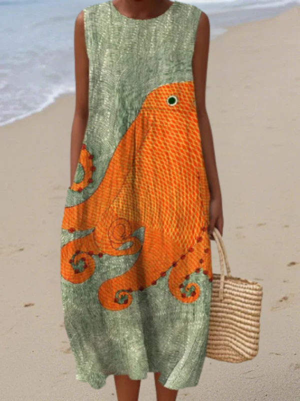 Raissa | Oceanic Midi Dress