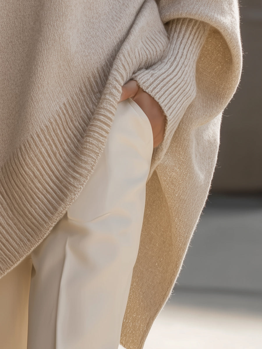 Violet – Oversized Batwing Knit Sweater