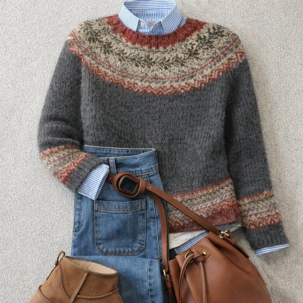 Sylvia – Heritage Fair Isle Knit Sweater