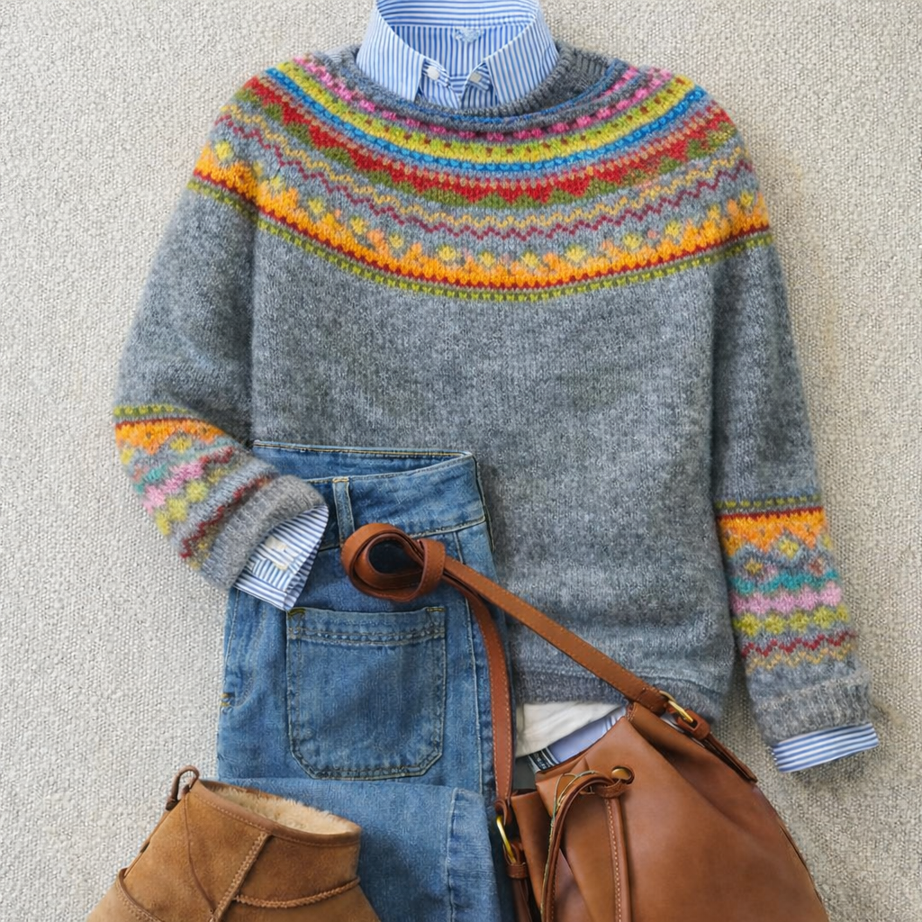 Leanne – Fair Isle Knit Sweater