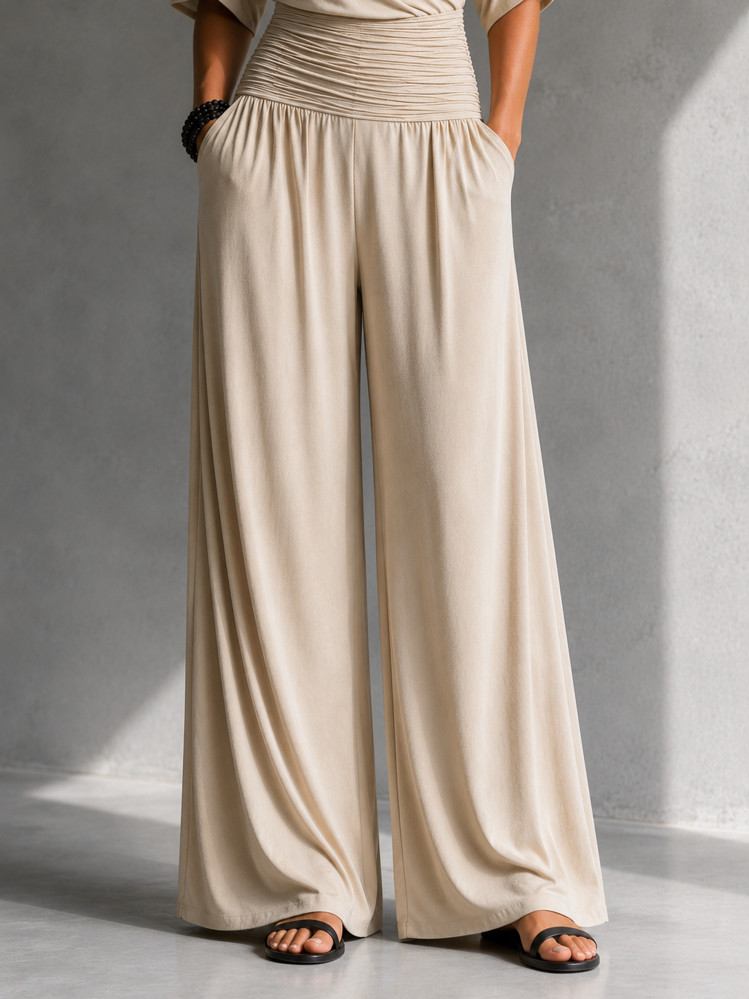 Janice – Wide-Leg Wrap-Front Jumpsuit