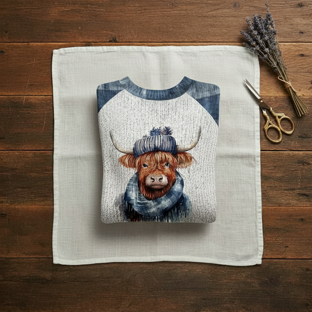 Jill – Highland Cow Graphic Knit Sweater