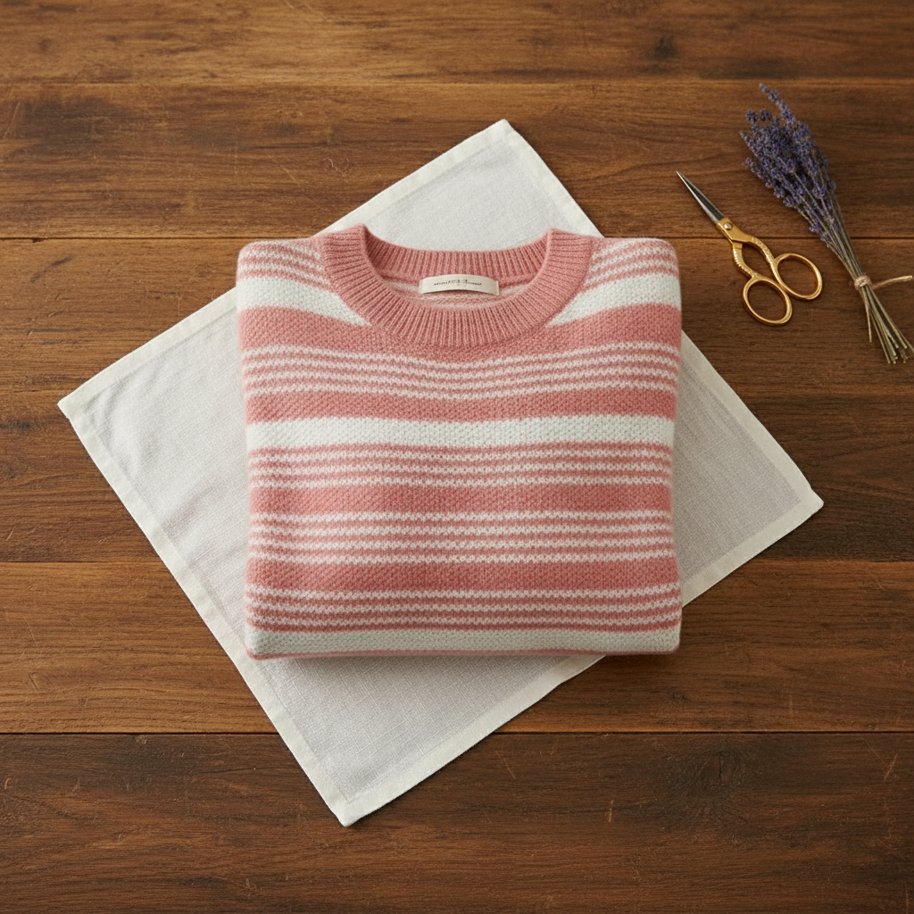 Lorraine – Striped Knit Crew Neck Sweater