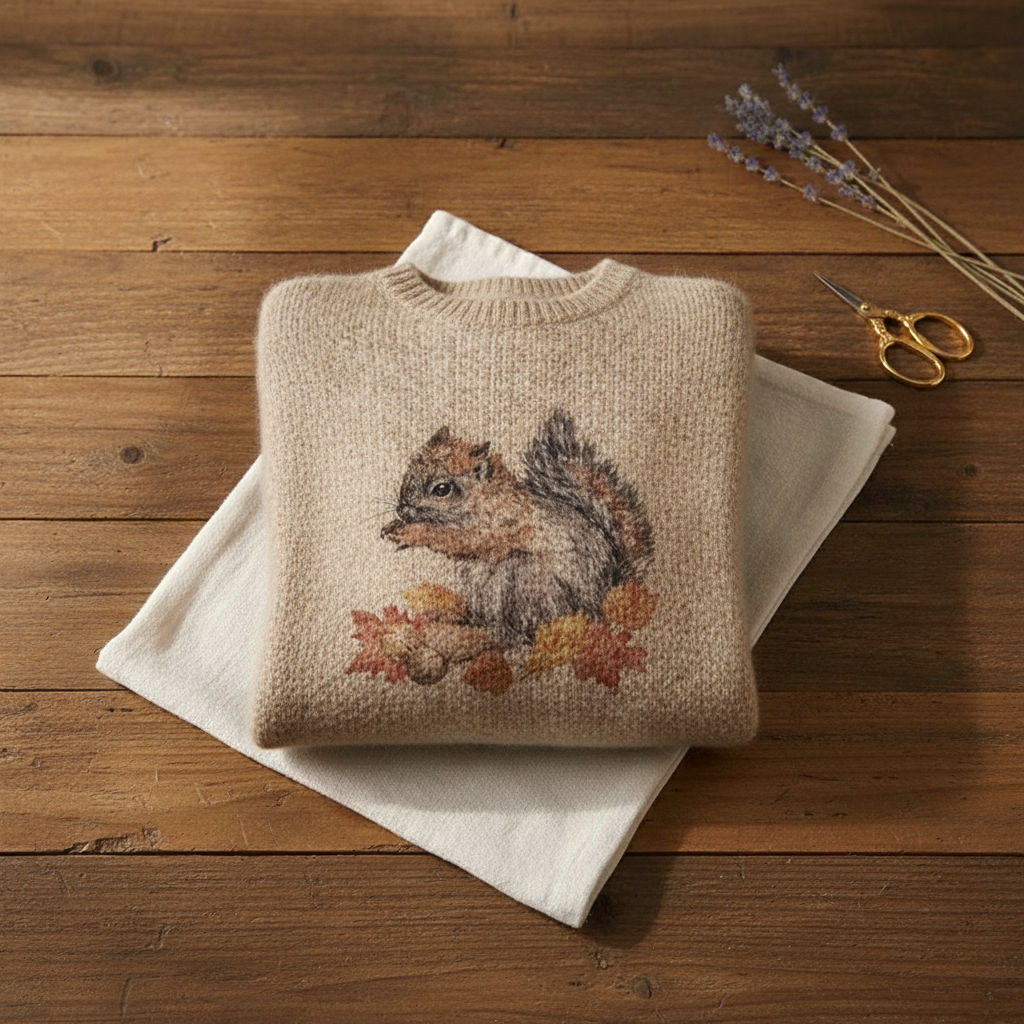 Ola – Autumn Squirrel Knit Sweater