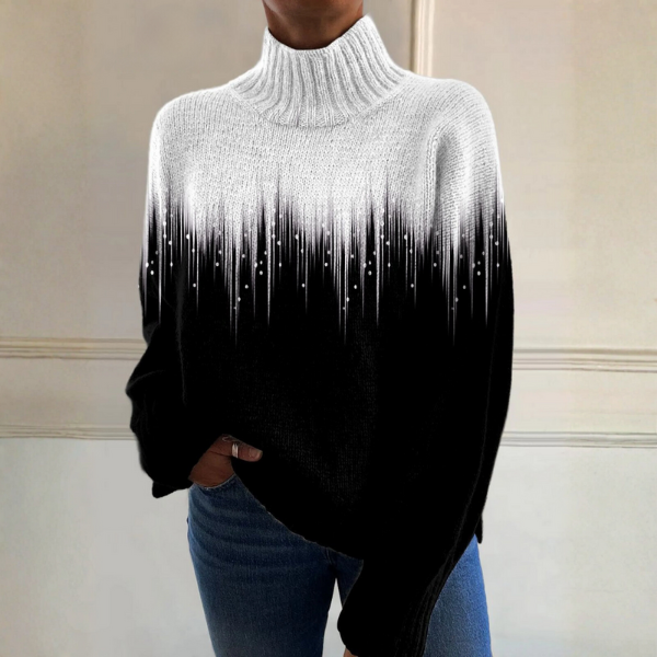 Lynn – Gradient Knit Turtleneck Sweater