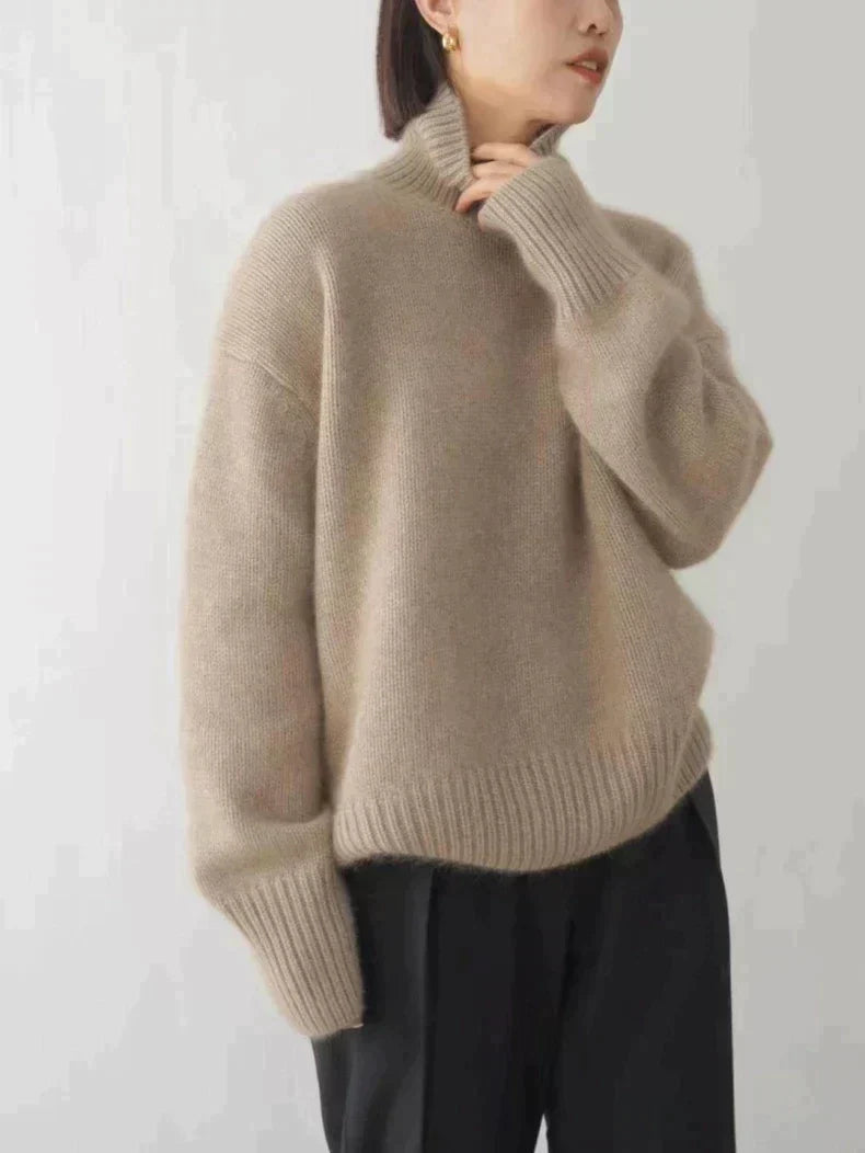 Diane – Oversized Turtleneck Knit Sweater