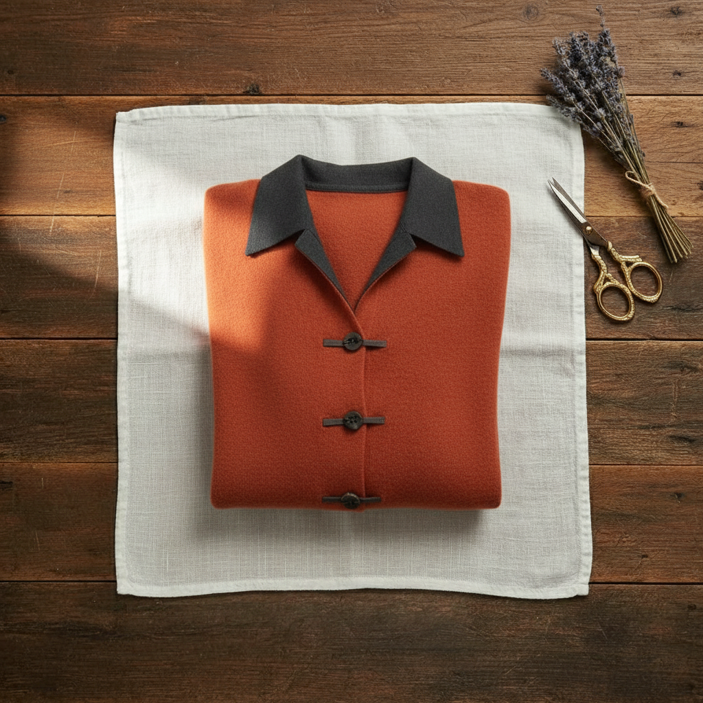 Lori – Collared Knit Cardigan with Toggle Buttons
