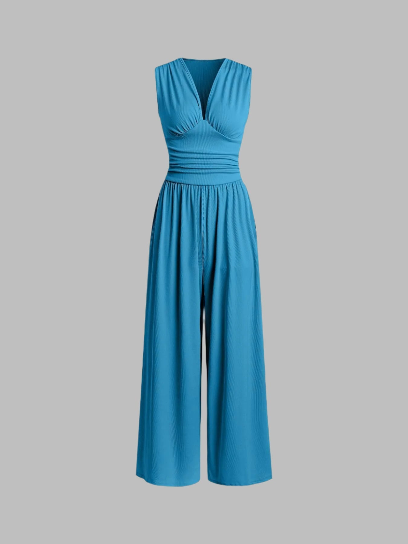 Priscilla – Wide Leg V Neckline Jumpsuit