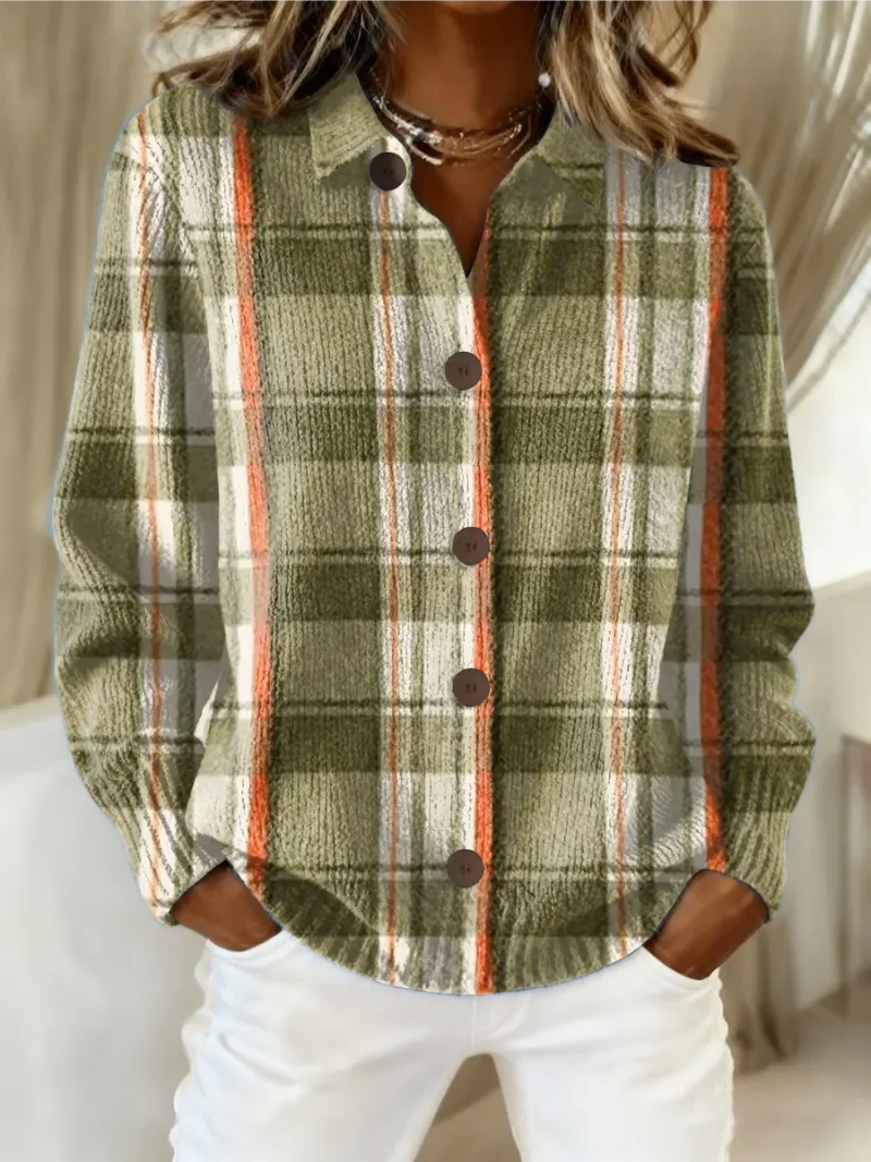 Michelle – Plaid Button-Up Shirt