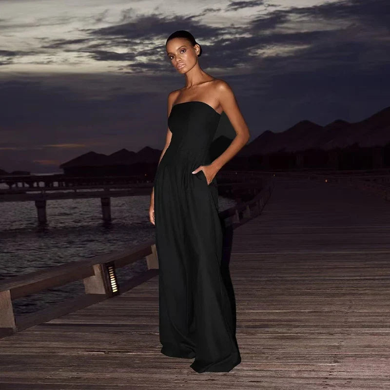 Millie – Strapless Wide-Leg Jumpsuit