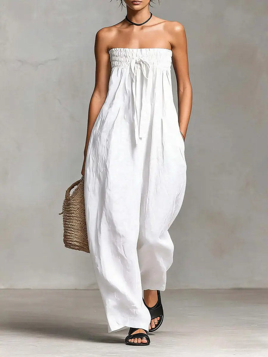 Jennifer – Strapless Wide-Leg Jumpsuit