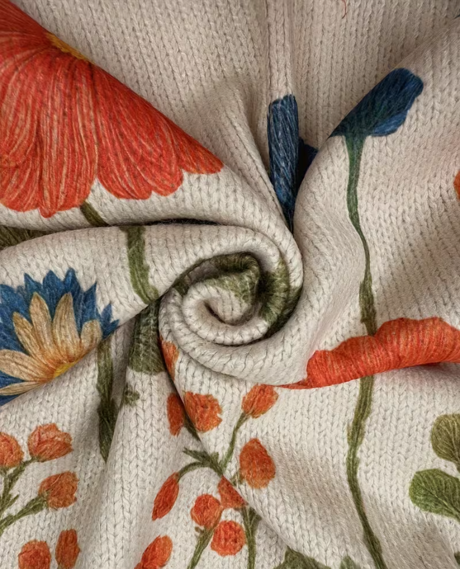 Estella – Wildflower Zip-Up Cardigan