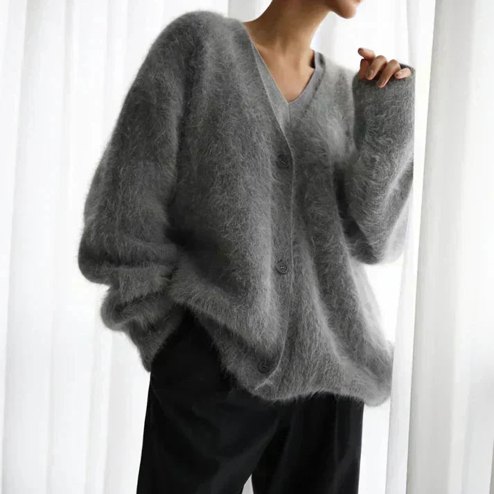 Margarita – Fluffy Oversized Button-Up Cardigan