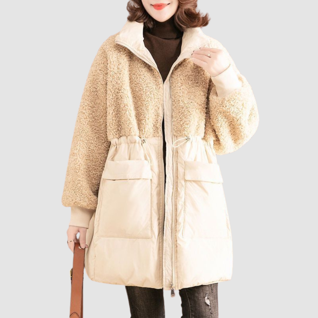 Maxine – Quilted Puffer and Shearling-Look Coat