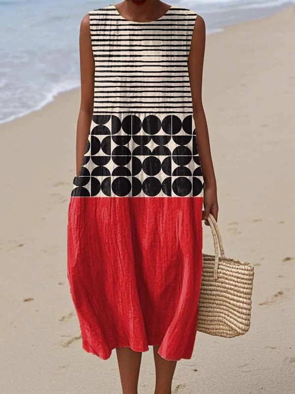 Kanya | Colorblock Midi Dress