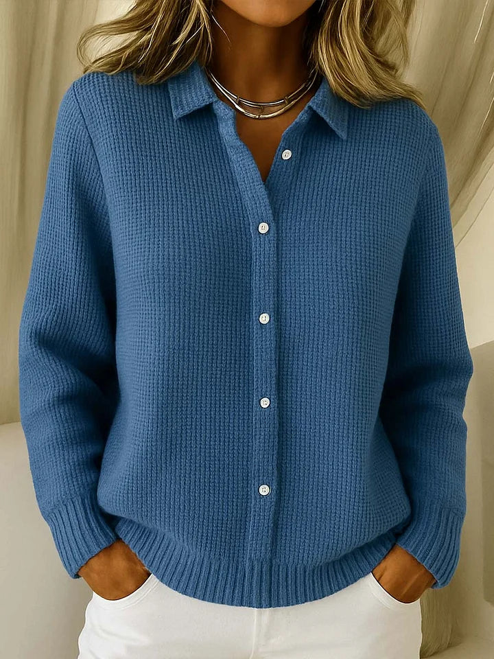 Norma – Button-Front Ribbed Knit Cardigan