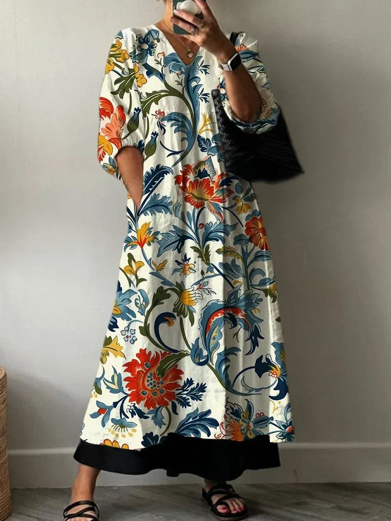 Rabia | Elegant Dress with Tiana Print