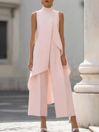 Georgette – Asymmetric Panel Wide-Leg Set