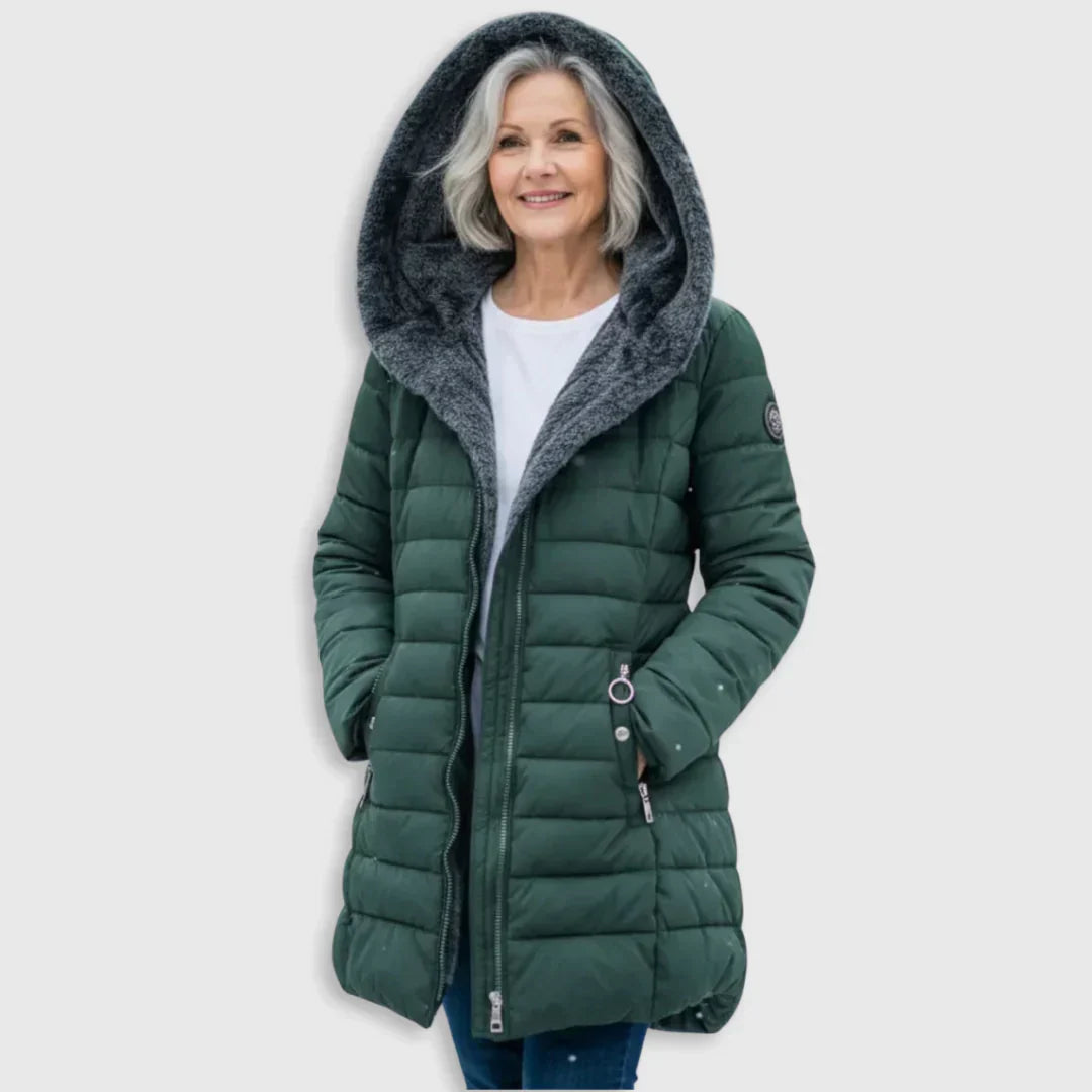 Alma – Quilted Hooded Puffer Coat