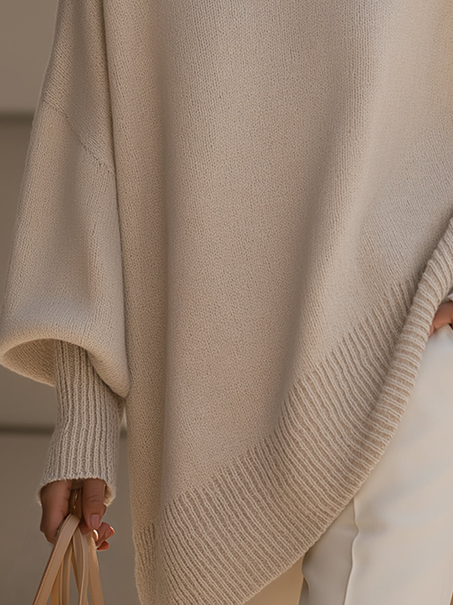 Sherry – Oversized Draped Knit Sweater