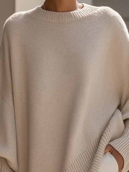 Violet – Oversized Batwing Knit Sweater