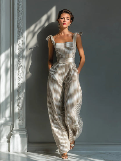 Deanna – Striped Wide-Leg Jumpsuit