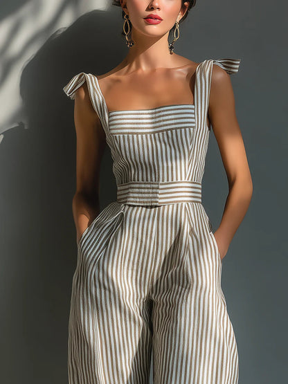 Deanna – Striped Wide-Leg Jumpsuit