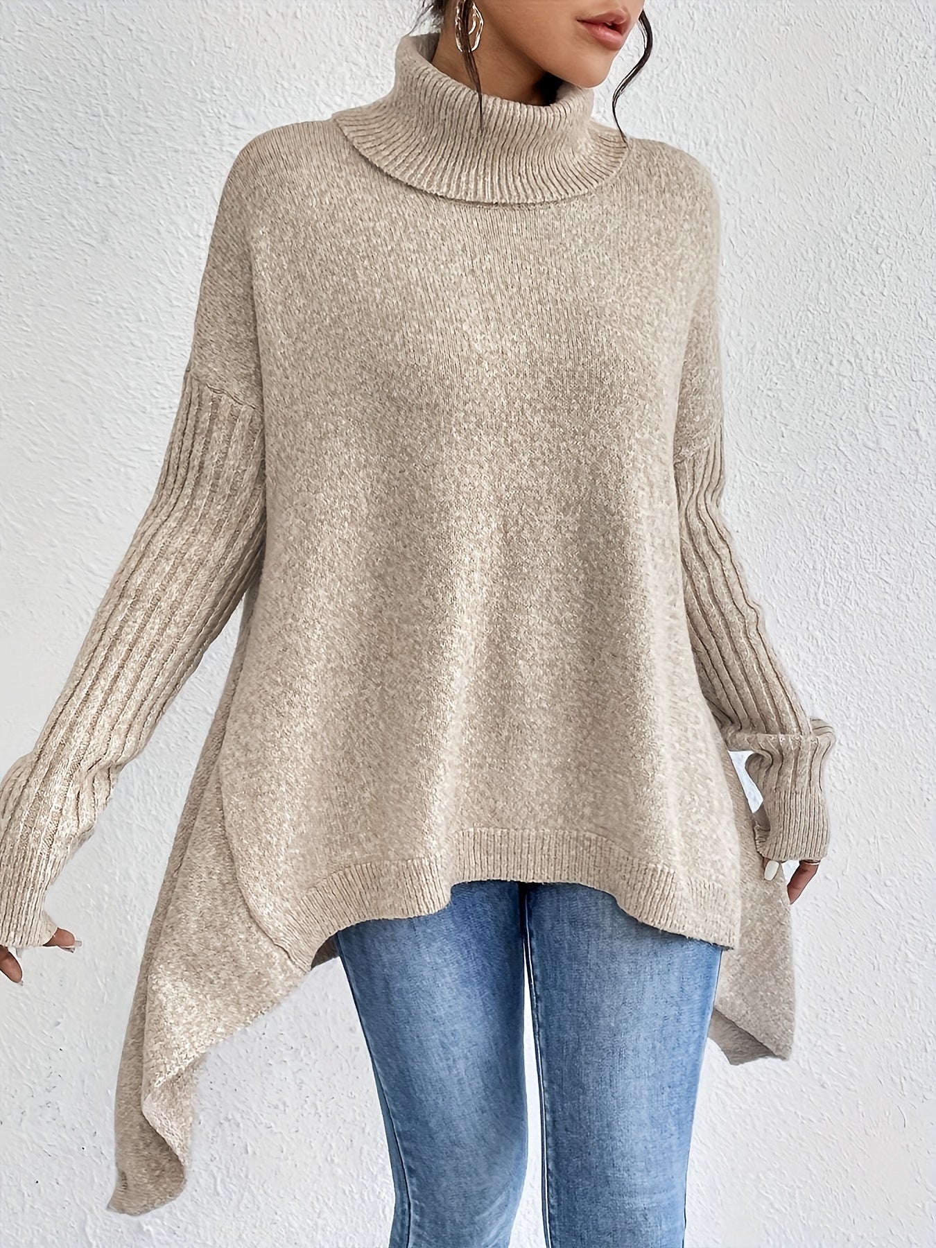 Viola – Turtleneck Oversized Knit Sweater