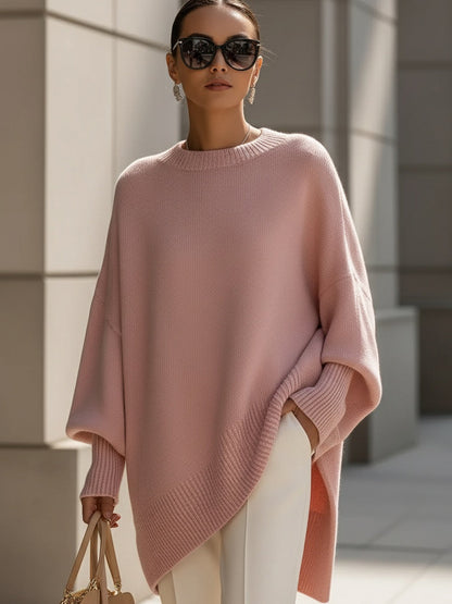 Sherry – Oversized Draped Knit Sweater