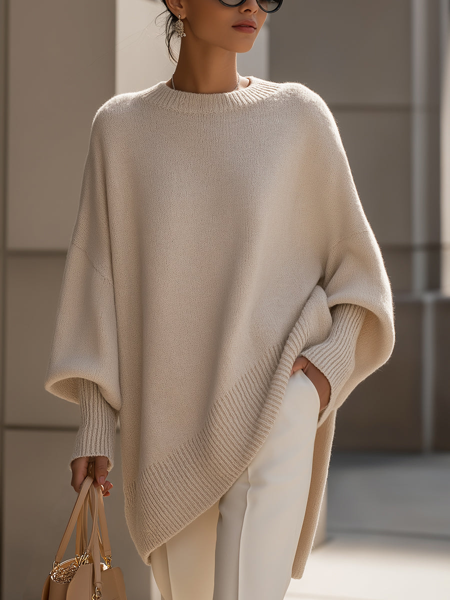 Sherry – Oversized Draped Knit Sweater