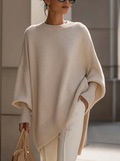Sherry – Oversized Draped Knit Sweater