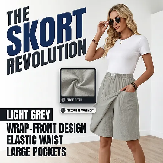 Nadine – Relaxed Wide-Leg Casual Shorts