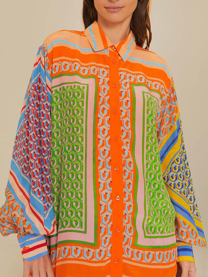 Neila | Tropical Look Colorful Unique Shirt
