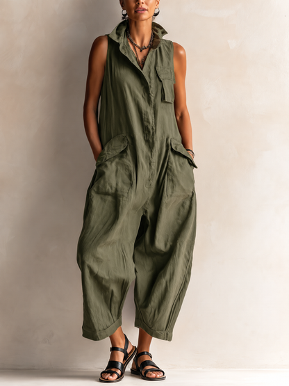 Mildred – Relaxed Cargo Jumpsuit
