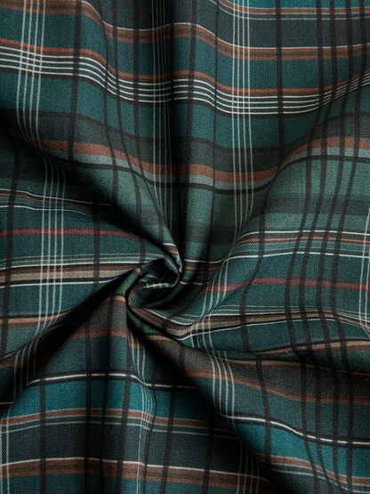 Marie – Plaid Button-Down Maxi Dress