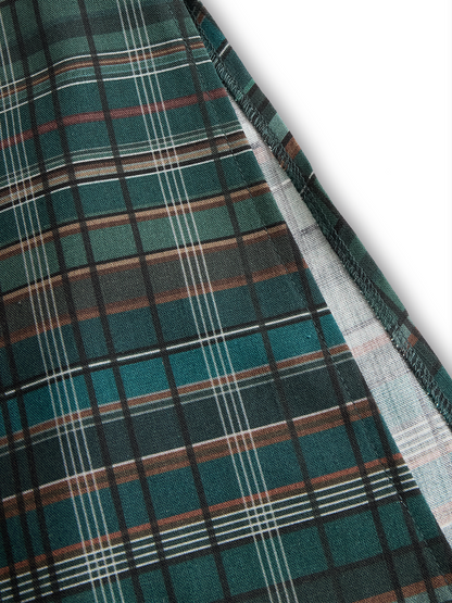 Marie – Plaid Button-Down Maxi Dress
