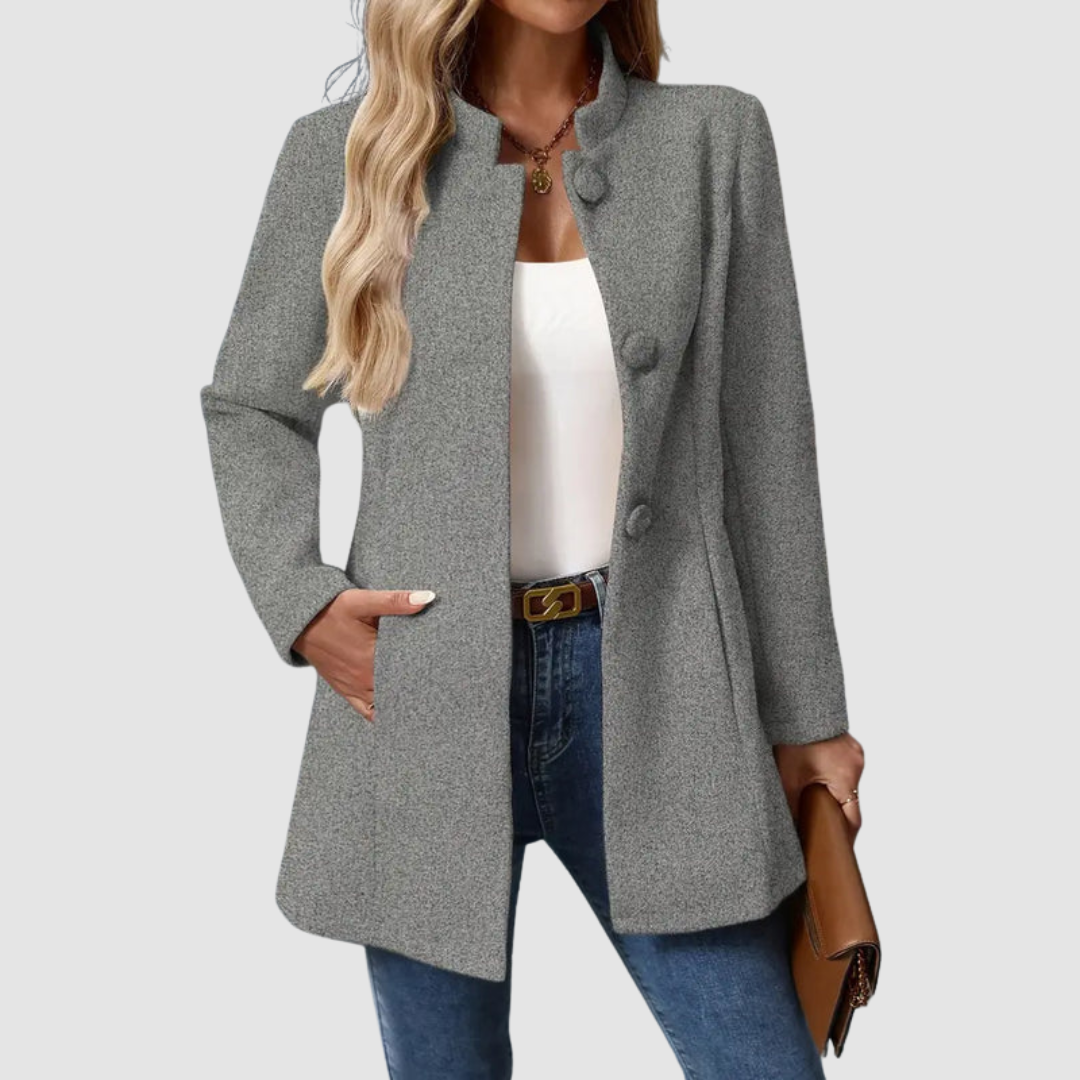 Lindsey – Tailored Stand Collar Elegant Jacket