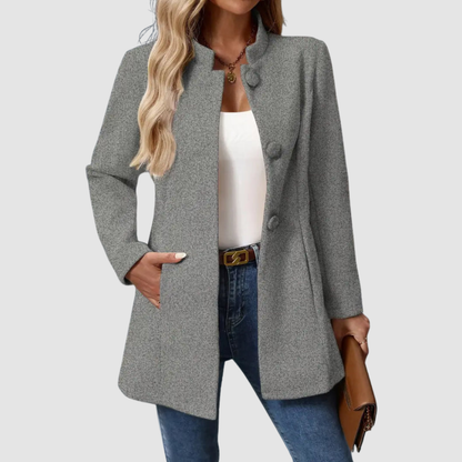 Lindsey – Tailored Stand Collar Elegant Jacket