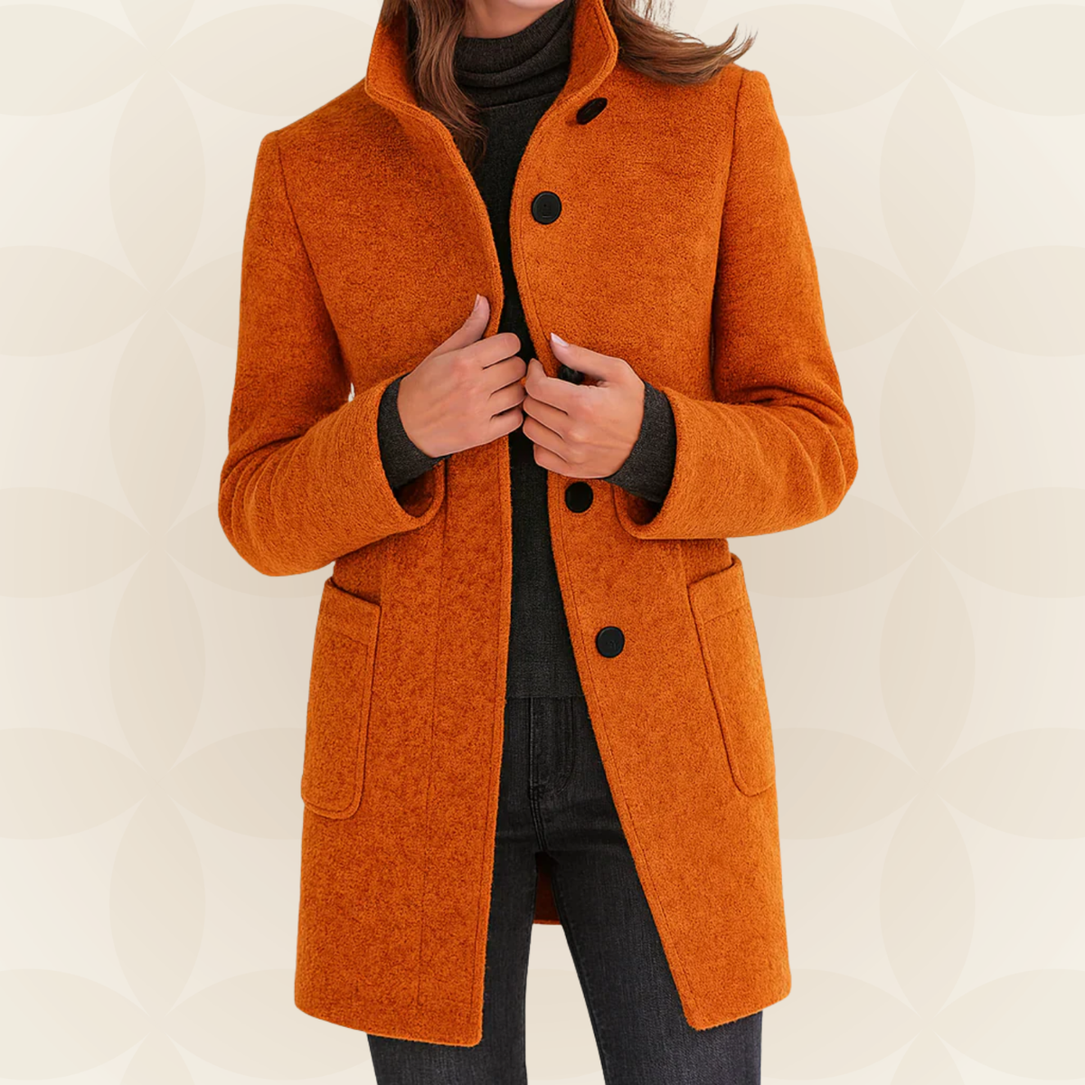 Margaret – Tailored Stand-Collar Coat