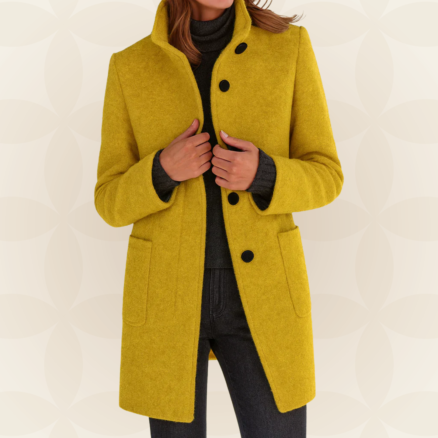 Margaret – Tailored Stand-Collar Coat