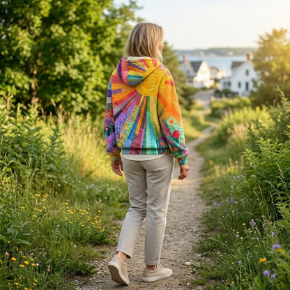 Vera – Quilted Patchwork Print Hoodie