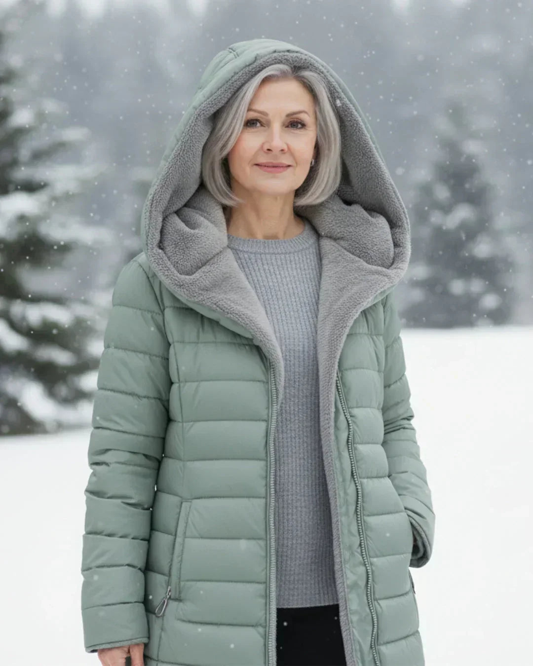 Alma – Quilted Hooded Puffer Coat
