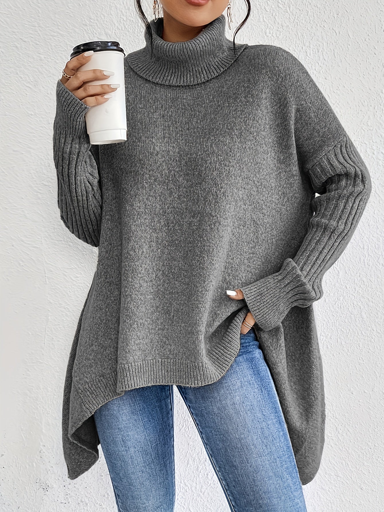 Viola – Turtleneck Oversized Knit Sweater