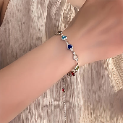 Harriet – Heart Crystal Link Bracelet