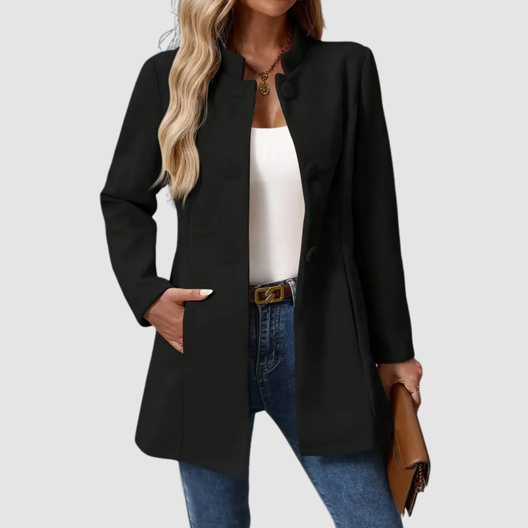 Lindsey – Tailored Stand Collar Elegant Jacket